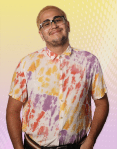 Picture of me standing in front of a neutral background.